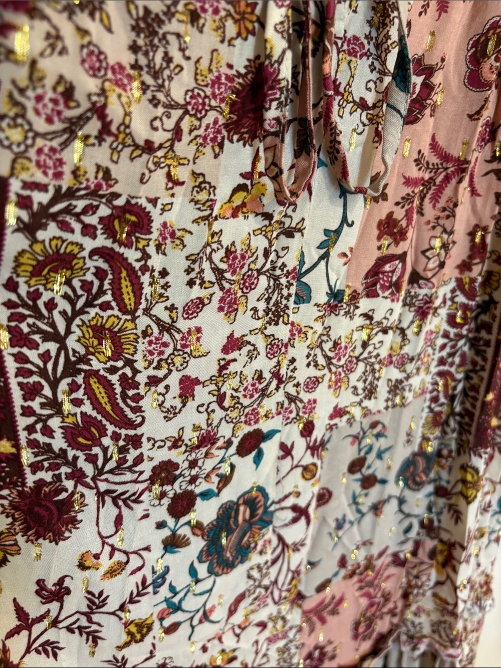Drew Anthropologie Floral Halter Boho Hippie Maxi Dress in Pink size medium - Picture 5 of 5